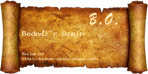 Bednár Ozmin névjegykártya